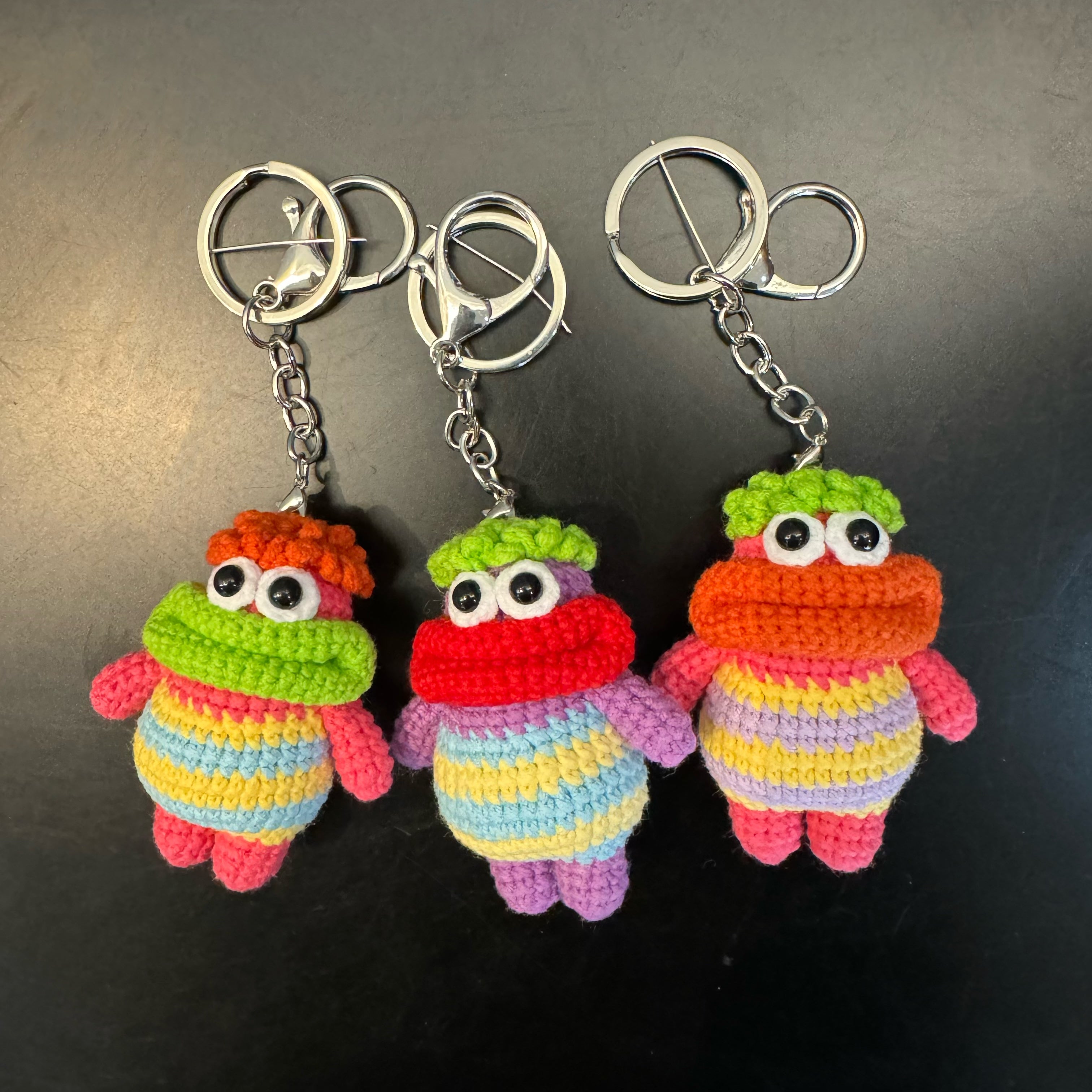 Ugly big mouth hand knitted pendant